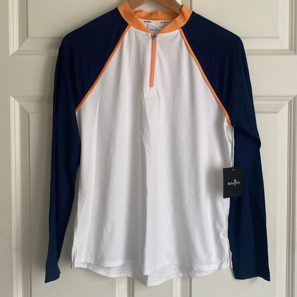 Belyn Key Sophia Long Sleeve Top Size S NWT Golf Gear Tennis Activewear Fitness